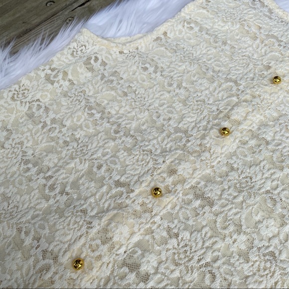 The Limited Lace Ivory Tank Top Sleeveless S - Picture 6 of 8